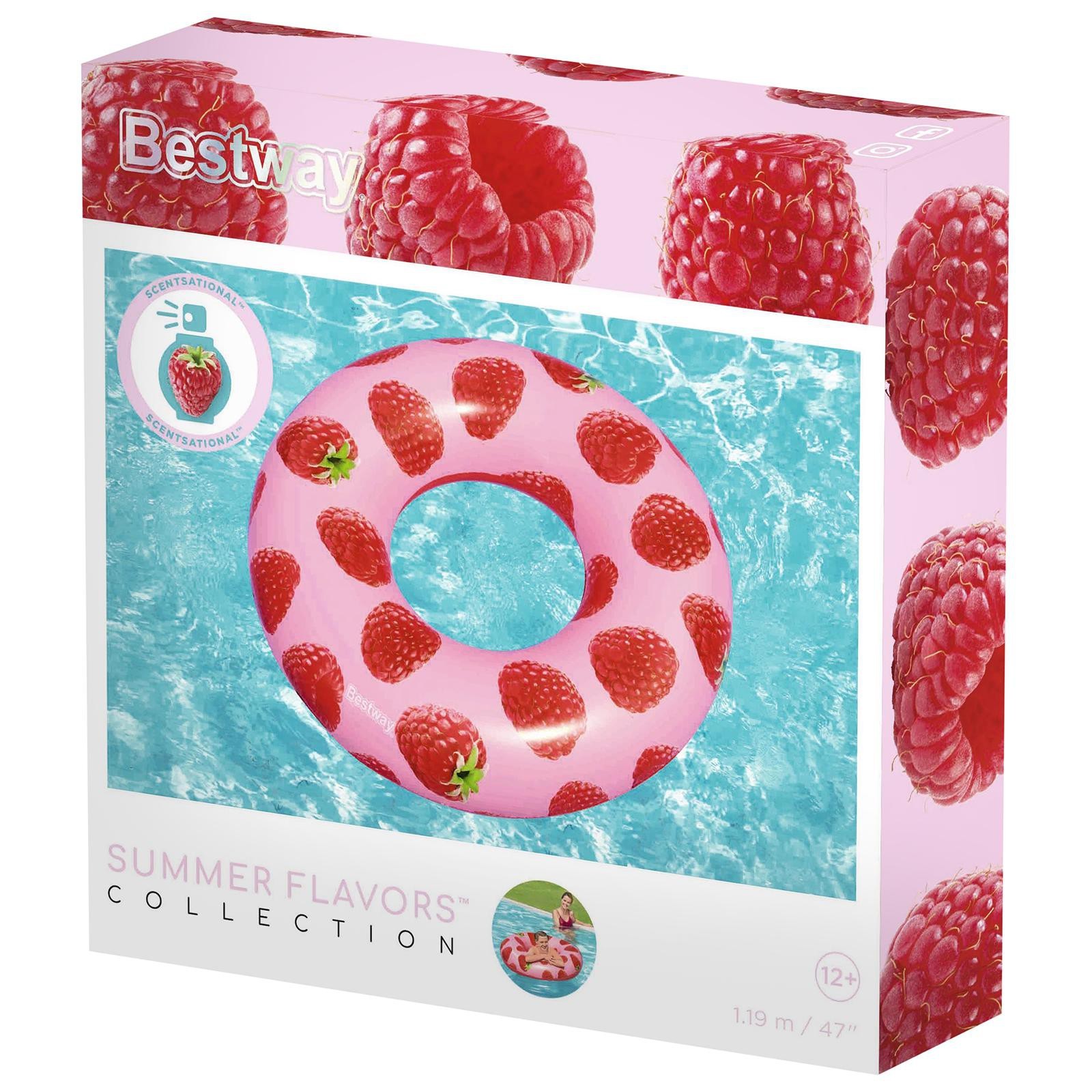 Круг для плавания 119 см от 12 лет Bestway Scentsational Raspberry 36231