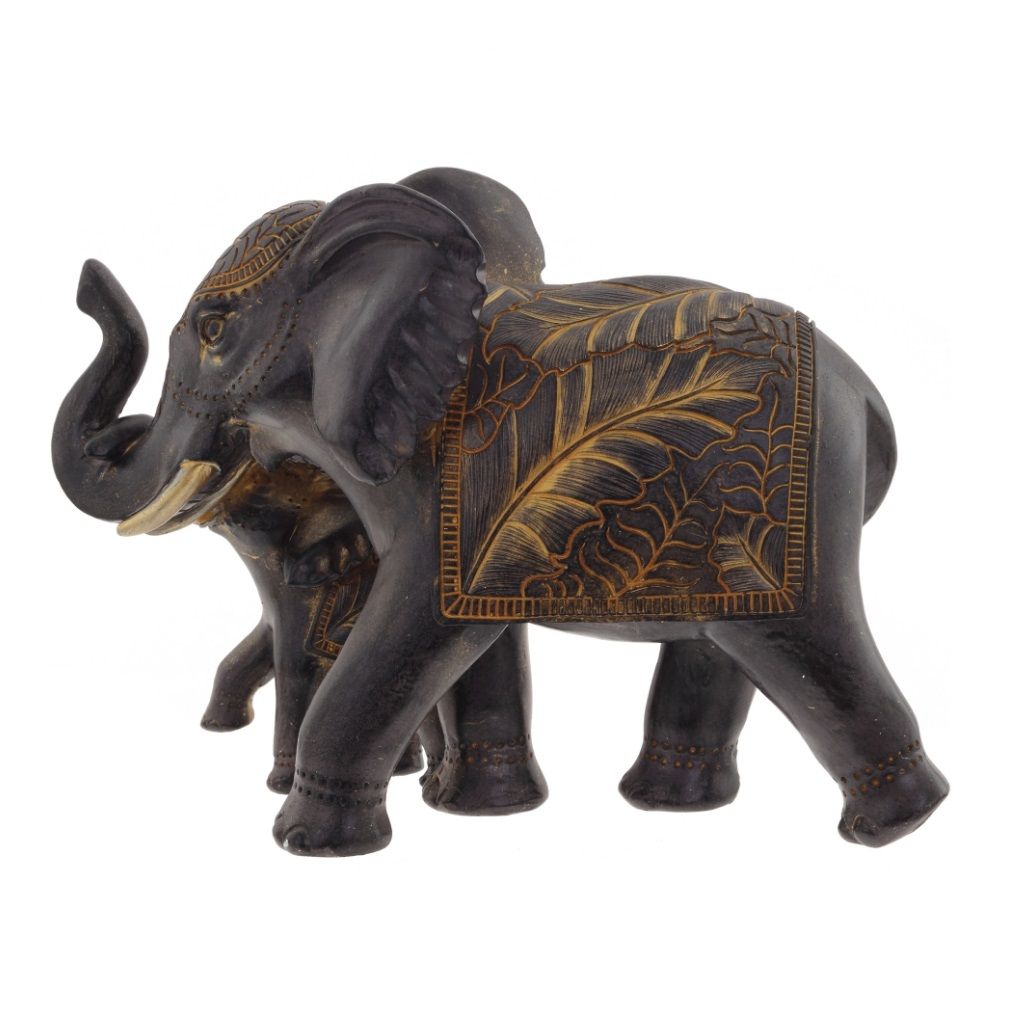 Фигурка декоративная Слоны L24 W12 H19 см