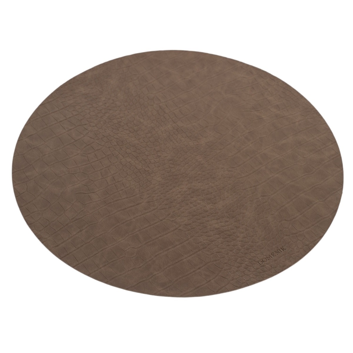 Салфетка сервировочная с пробкой Croco d38 см коричневая