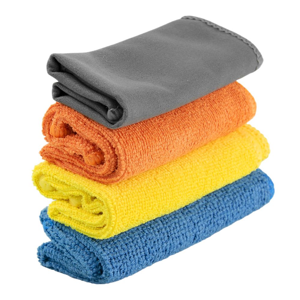 Набор салфеток из микрофибры рулончики 4шт 20х20см