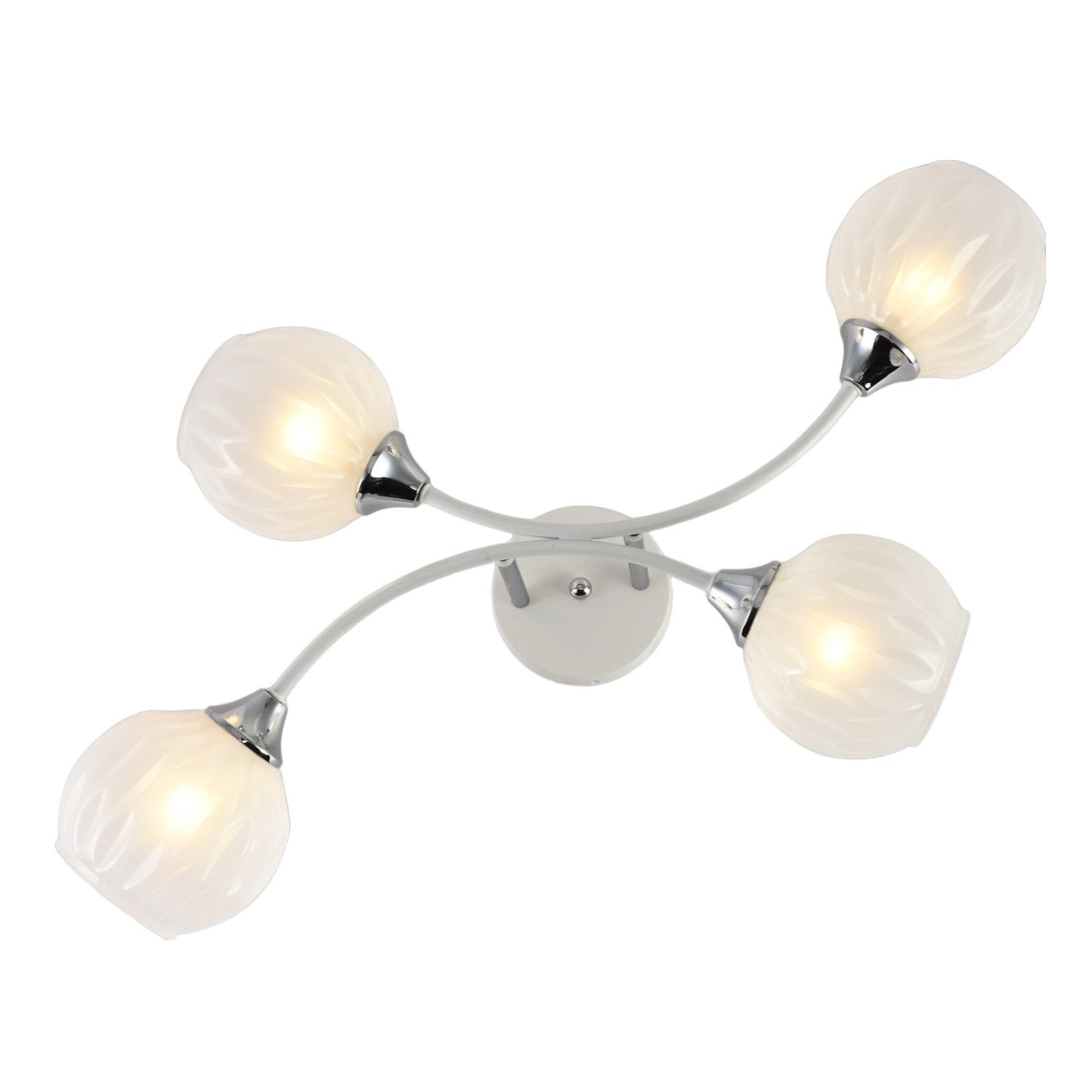 Люстра потолочная Bajo 23800-4 WH+CR 4х60Вт E27 63х33х24,5 см белый