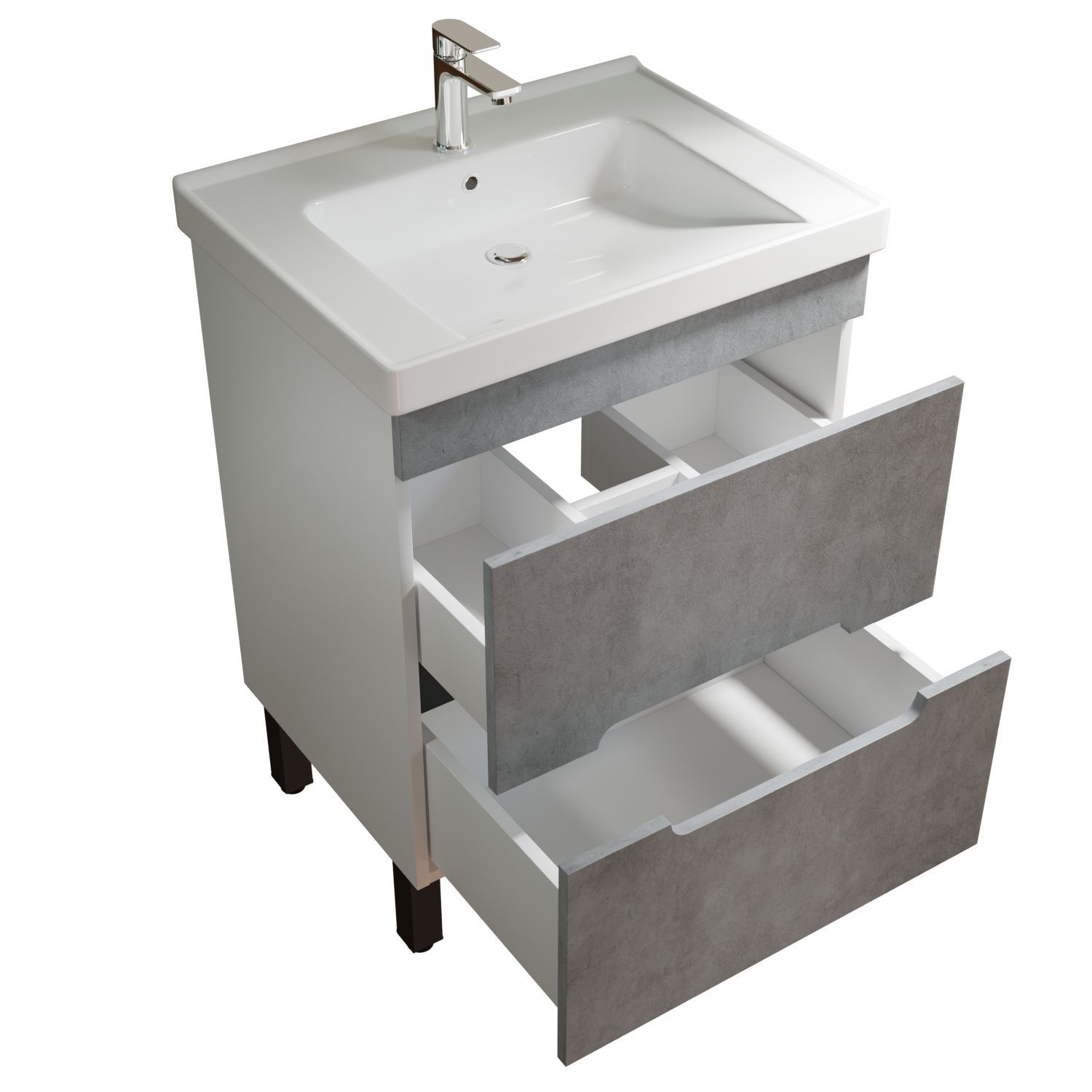Тумба Честер 60 Бетон под раковину Грэйс 60