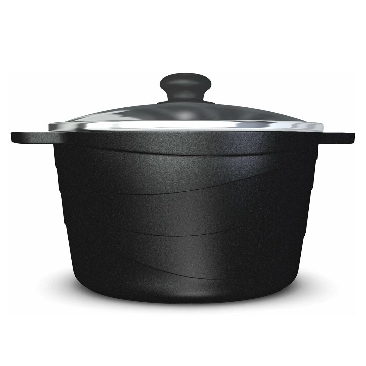 Кастрюля Нева со стеклянной крышкой Индукция Гранит 5 л