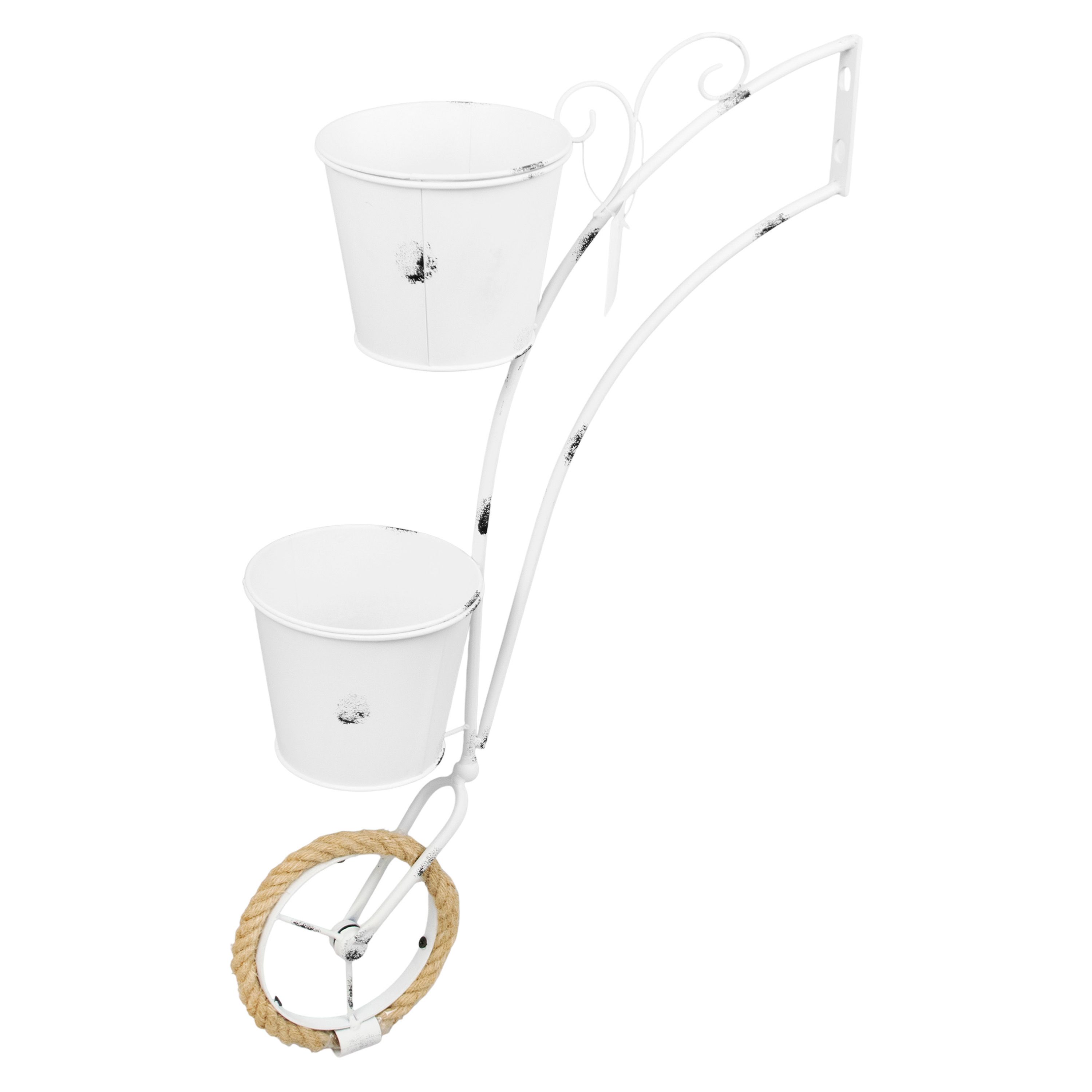 Подставка Велосипед на 2 цветка белая 780х740 мм 2024-3446