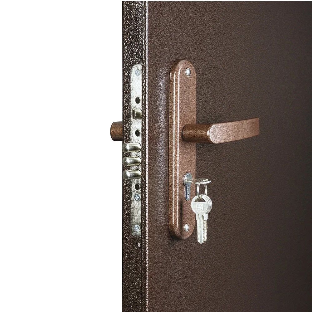 Дверь металл Спец антик медь Итальянский орех 960х2050 мм R