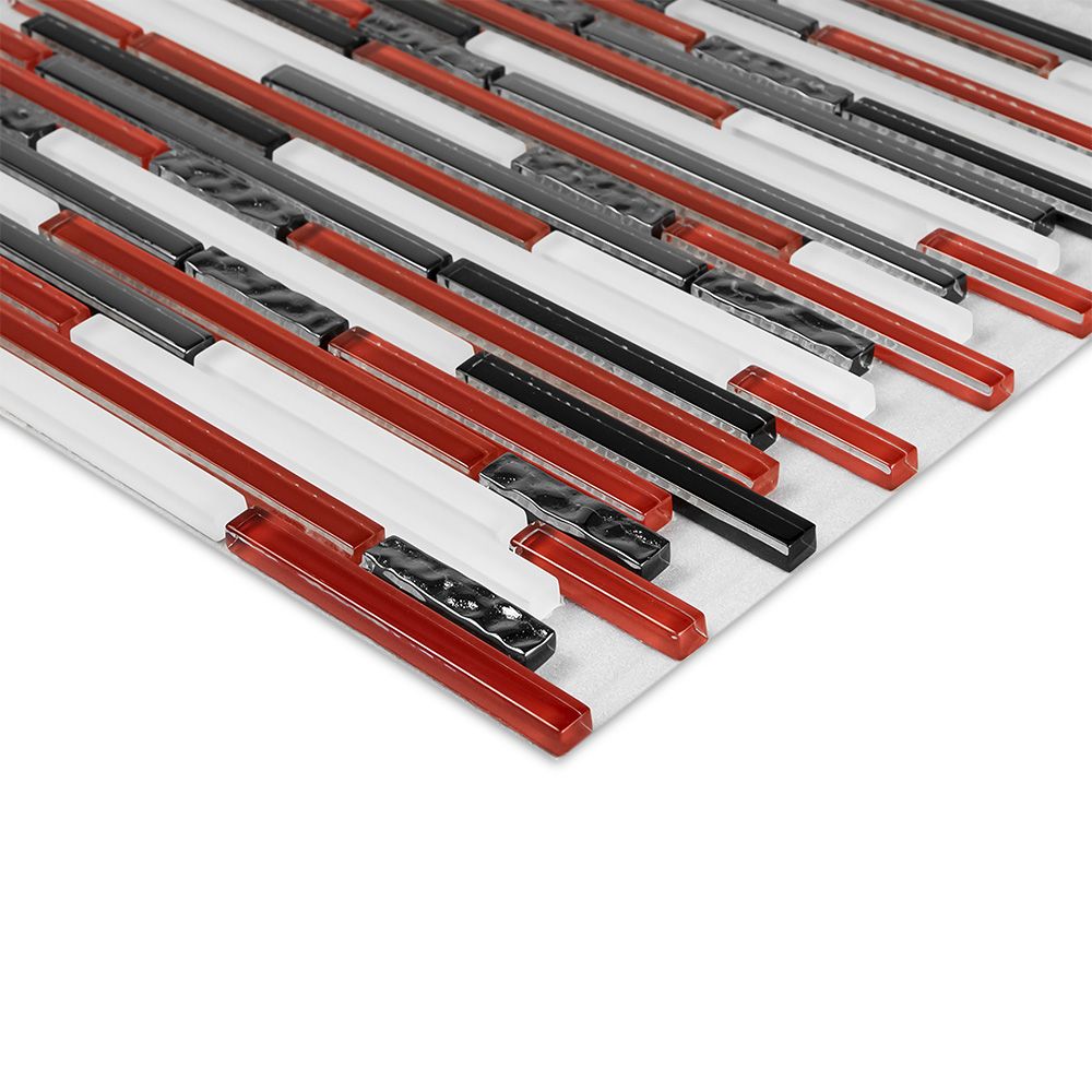 Мозаика HTS-11 PRO SAR MOSAIC 305*310 бело-красно-черный микс  (11шт в упак)