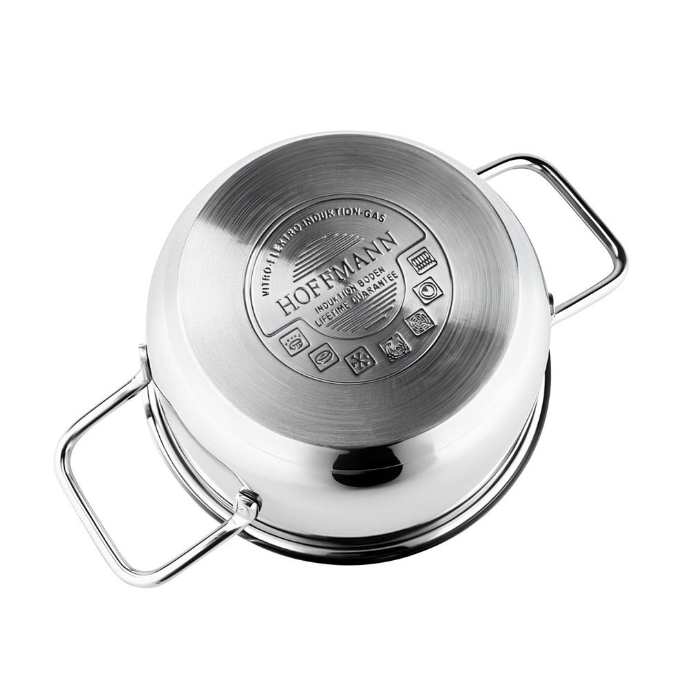 Кастрюля нержавеющая сталь с крышкой 3-х слойное капсульное дно 1,6 л НМ 5316