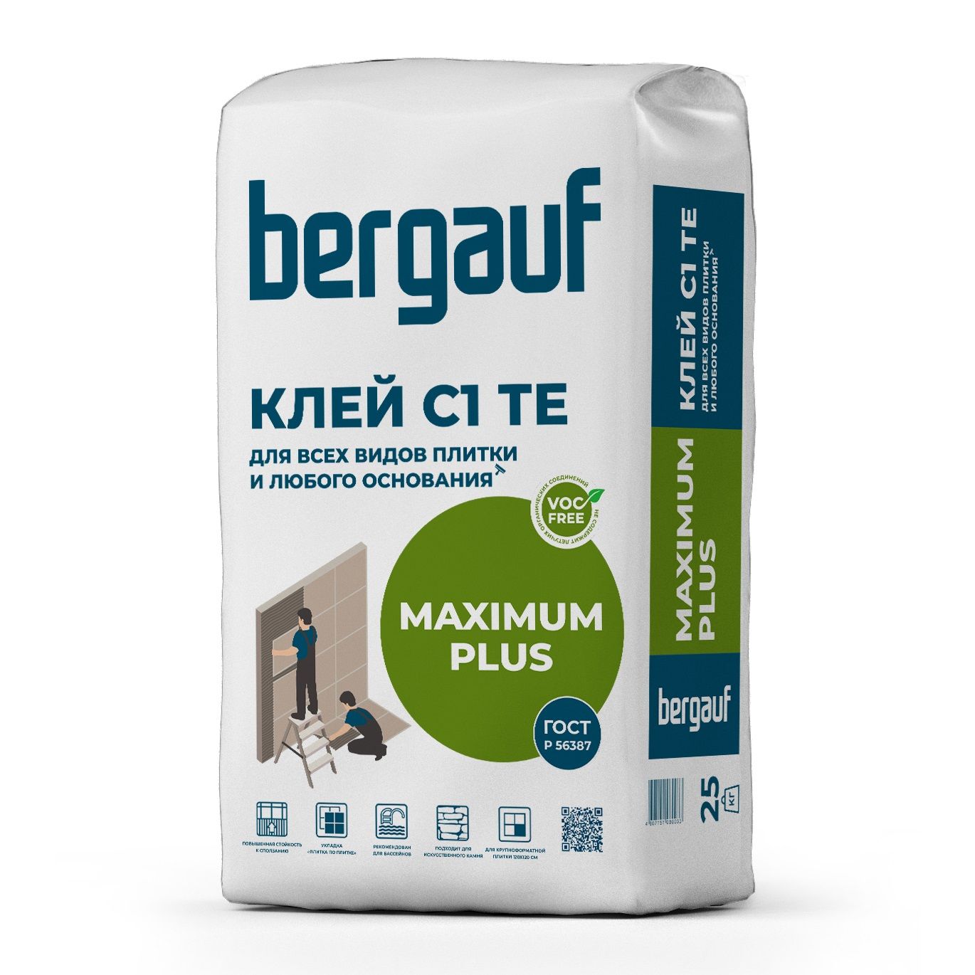 Клей для всех видов плитки Bergauf Maximum Plus 25 кг