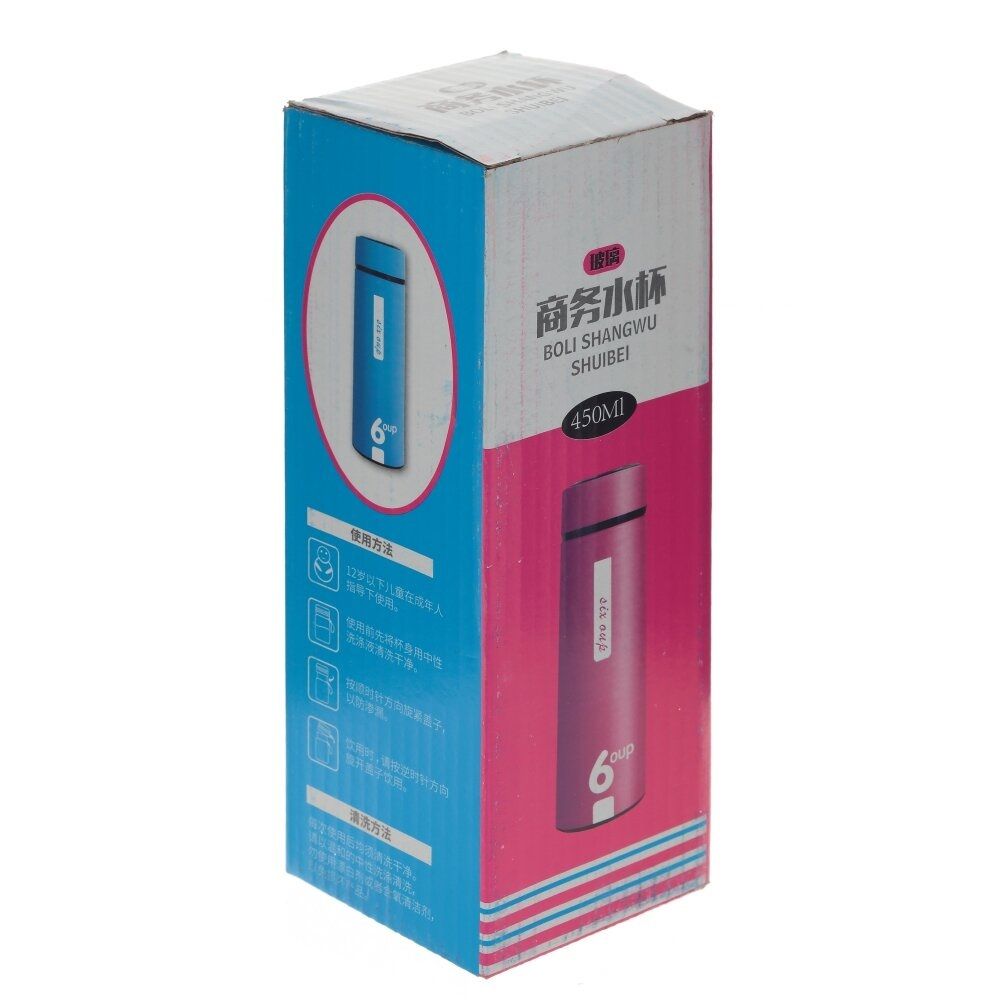 Бутылка питьевая 450 мл L6,5 W6,5 H19 см см 4 вида 798089