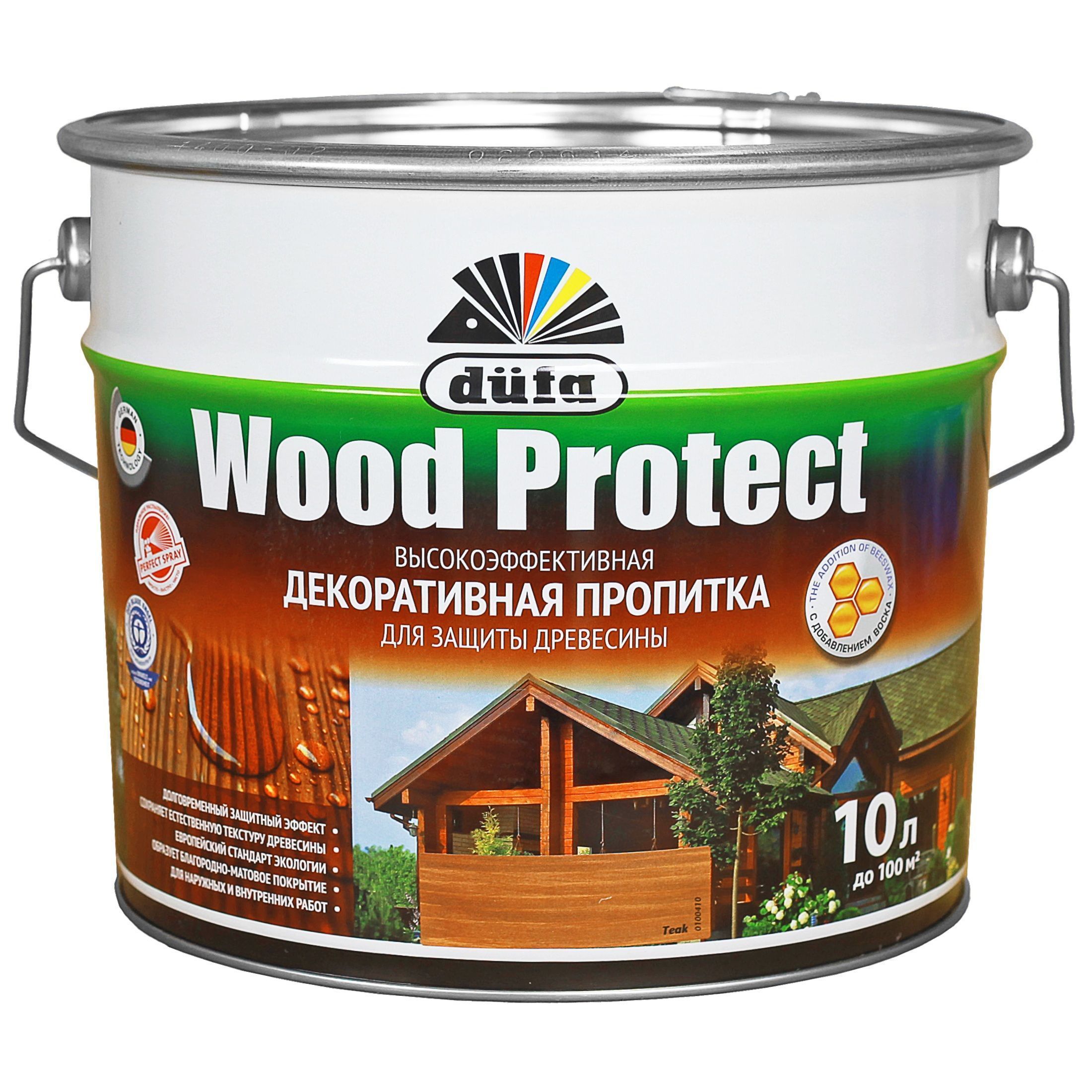 Пропитка WOOD PROTECT "Dufa" белая 10л