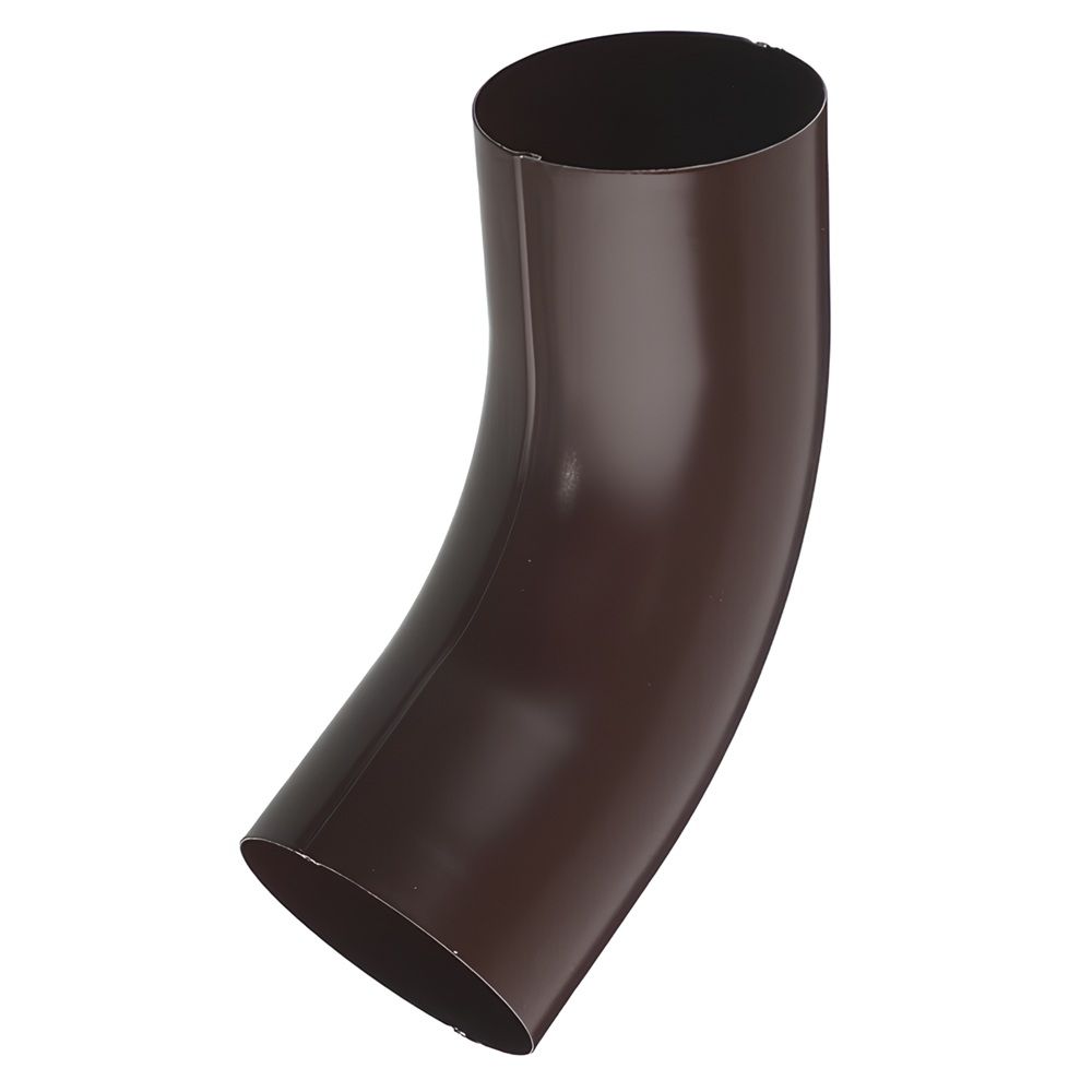 Колено трубы металл GS 90 мм 60° коричневое