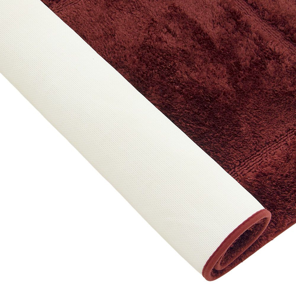 Коврик для ванной комнаты 60х100 см Lux Border Плюш Claret