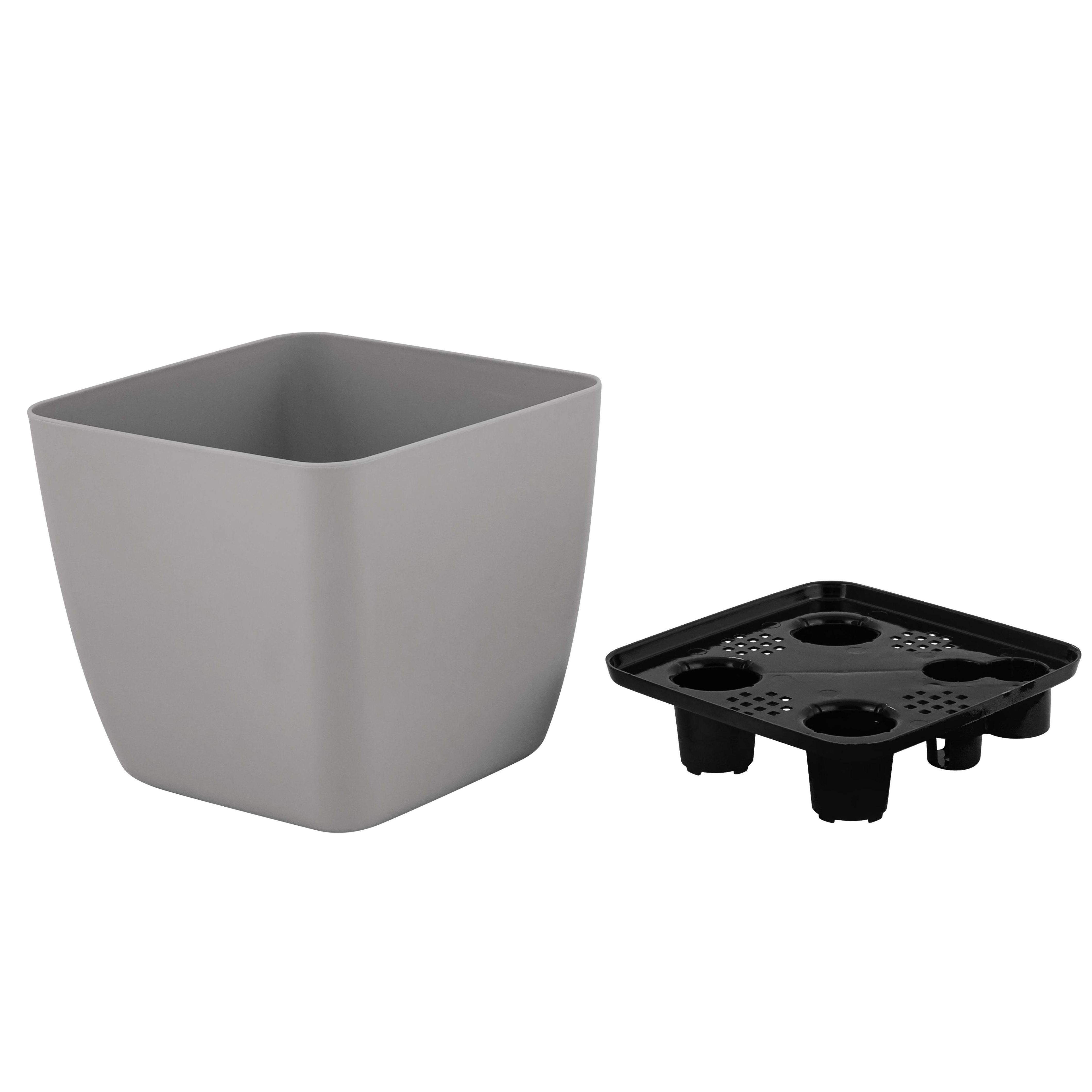 Горшок цветочный InGreen Vienna Французский платан 1,5 л с дренажной вставкой квадратный