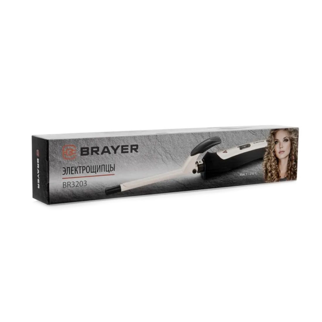 Электрощипцы Brayer 9 мм PTC Heating макс темп 210 зажим для волос шнур 1,8 м 3203BR