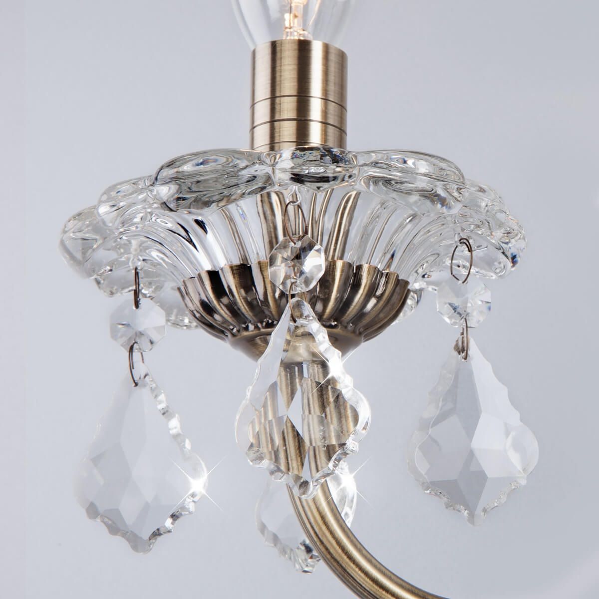 Светильник 3281/2 Хрусталь Strotskis  антич.бронза/прозрачный хрусталь