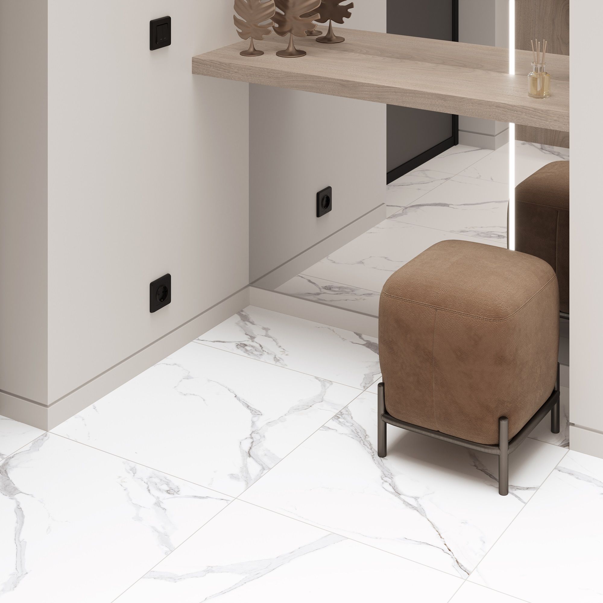 Керамогранит Ceradim Calacatta Splendid Silver 60х60 см белый полированный 1,44 м2