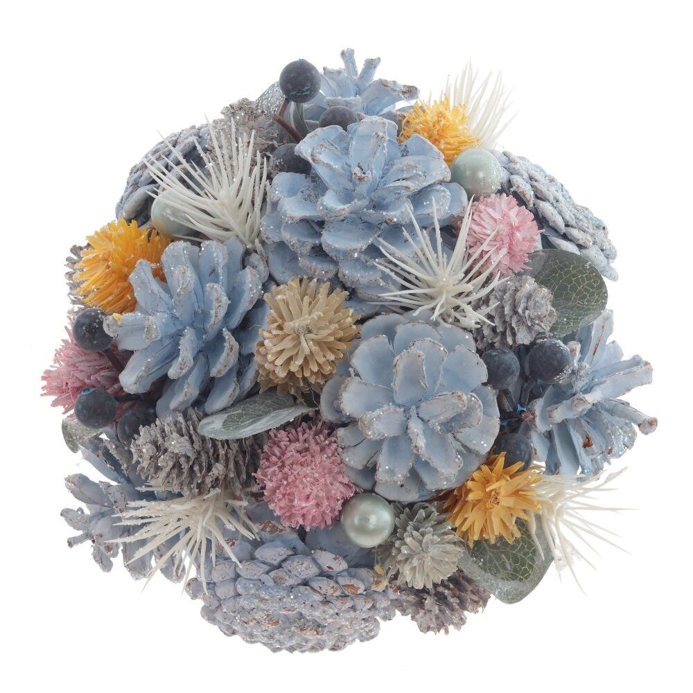 Украшение новогоднее Новогодняя композиция 17х18х17 см голубой 808775