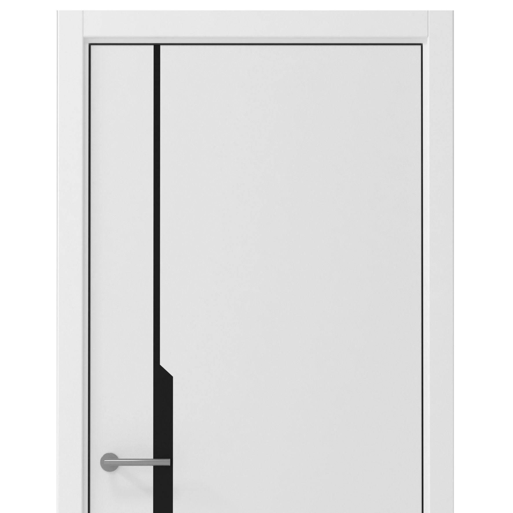 Дверь межкомнатная 600х2000 мм Графика-4 ДГ Vinyl PRO Белая черная кромка