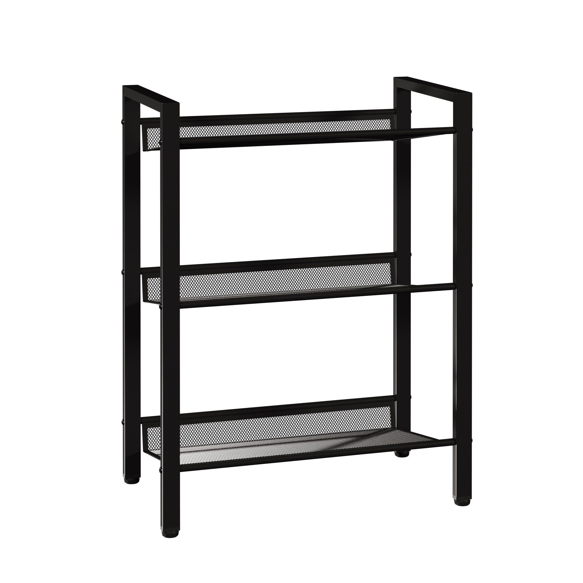 Полка для обуви Торонто 13 470х610х265 мм металл Черная