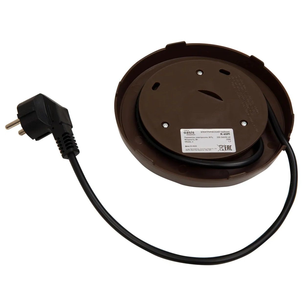 Чайник электрический Oasis K-6SPI 2200 Вт 1,7 л бежевый