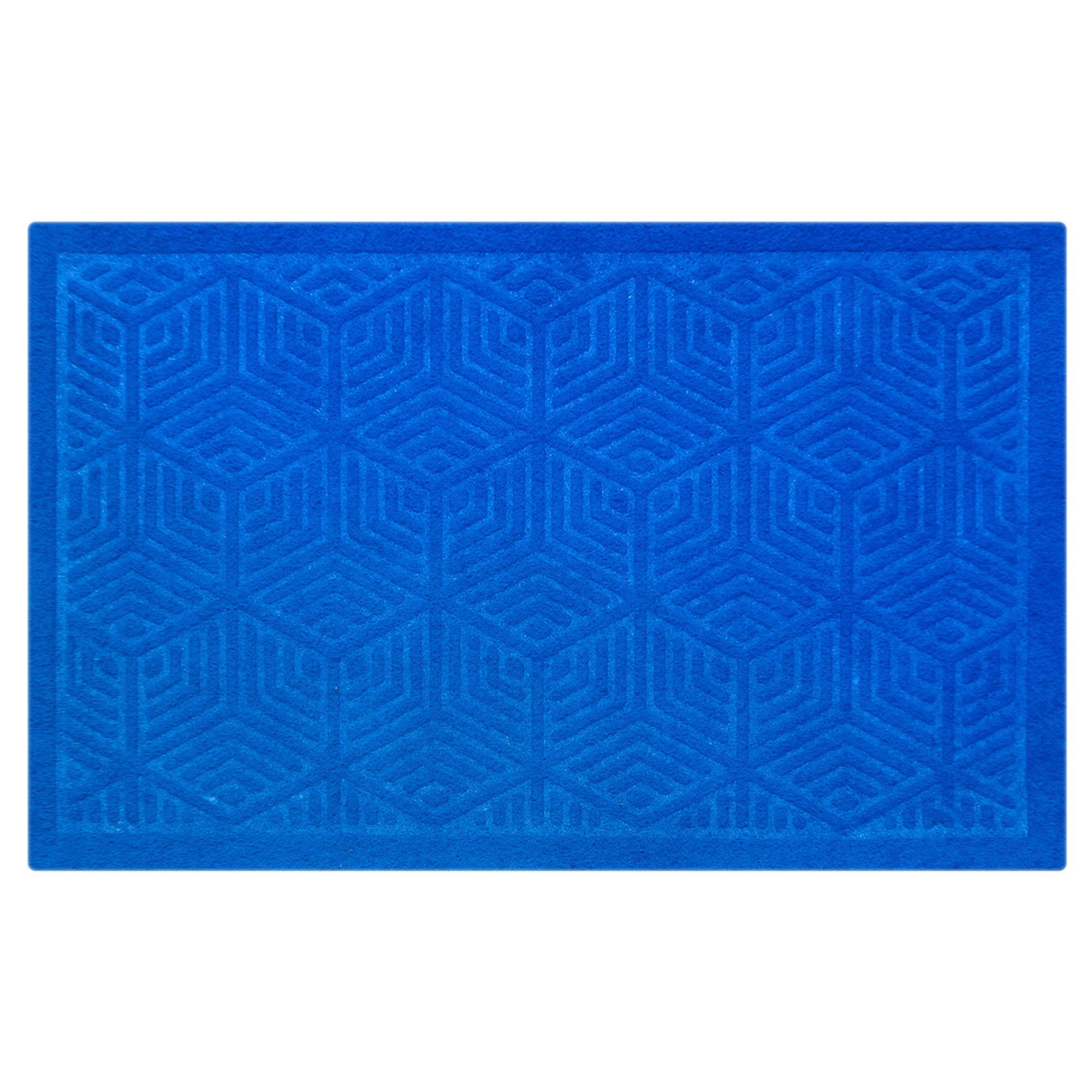 Коврик влаговпитывающий без подложки Авангард 40х60 см синий