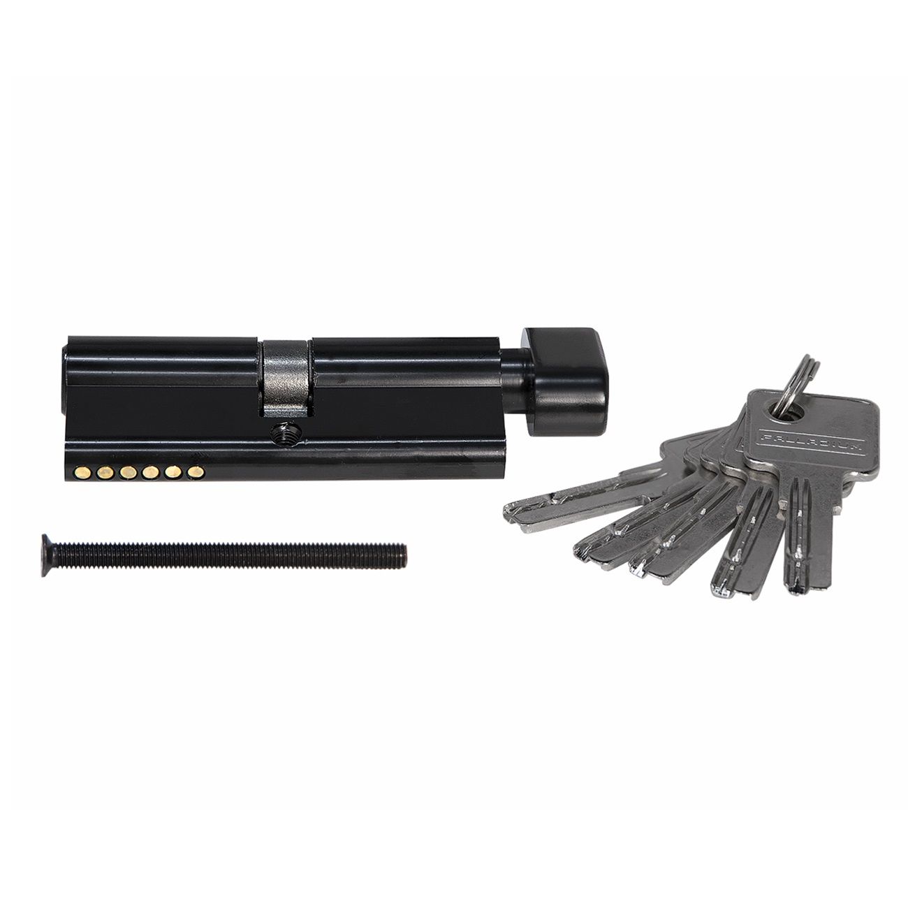 Механизм цилиндровый 80 мм с вертушкой Palladium Pragmatic ZN 80 C BK BL черный