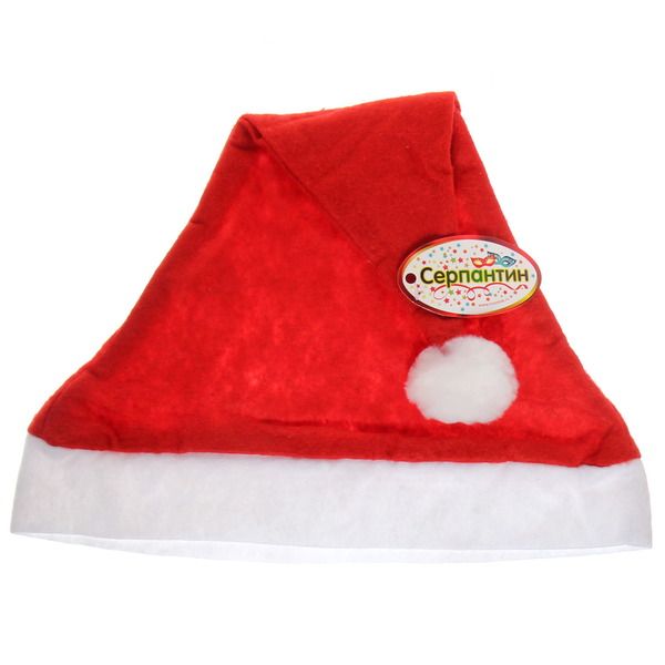 Колпак Деда Мороза  27*34см красный