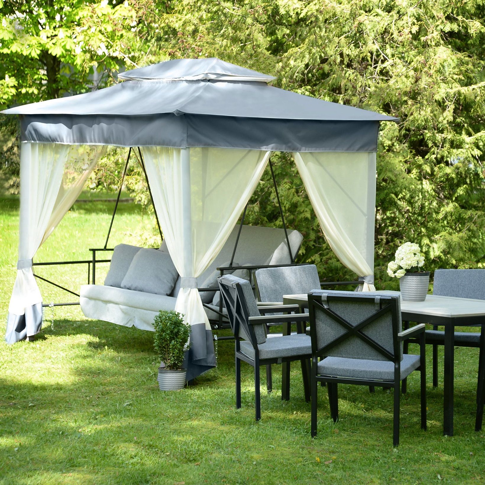 Качели-шатер садовые 2722х2025х2380 мм