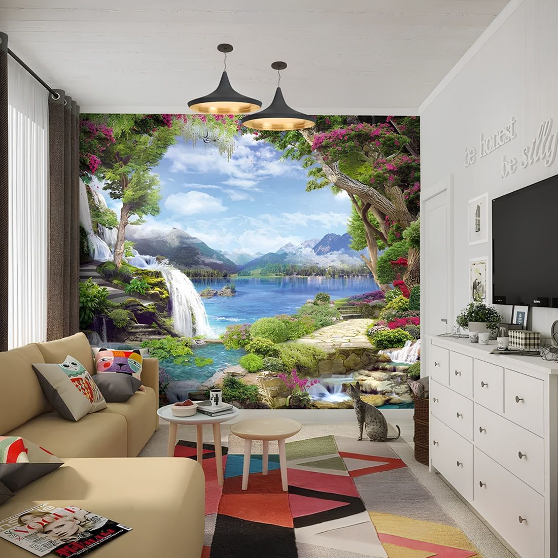 Фотообои бумажные Горный оазис 319 294х260 см