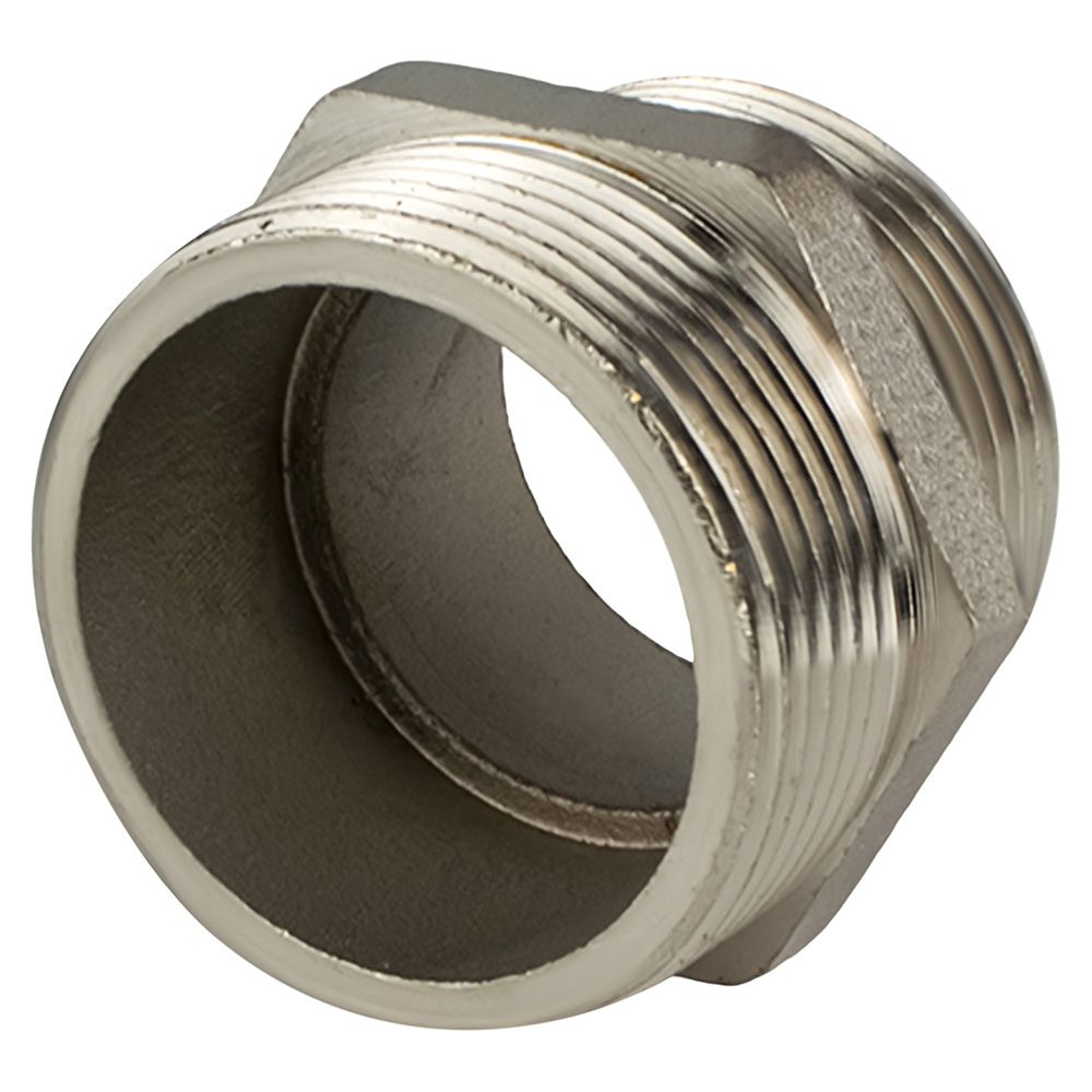 Ниппель переходной латунь 1 1/2"х1 1/4" НР/НР