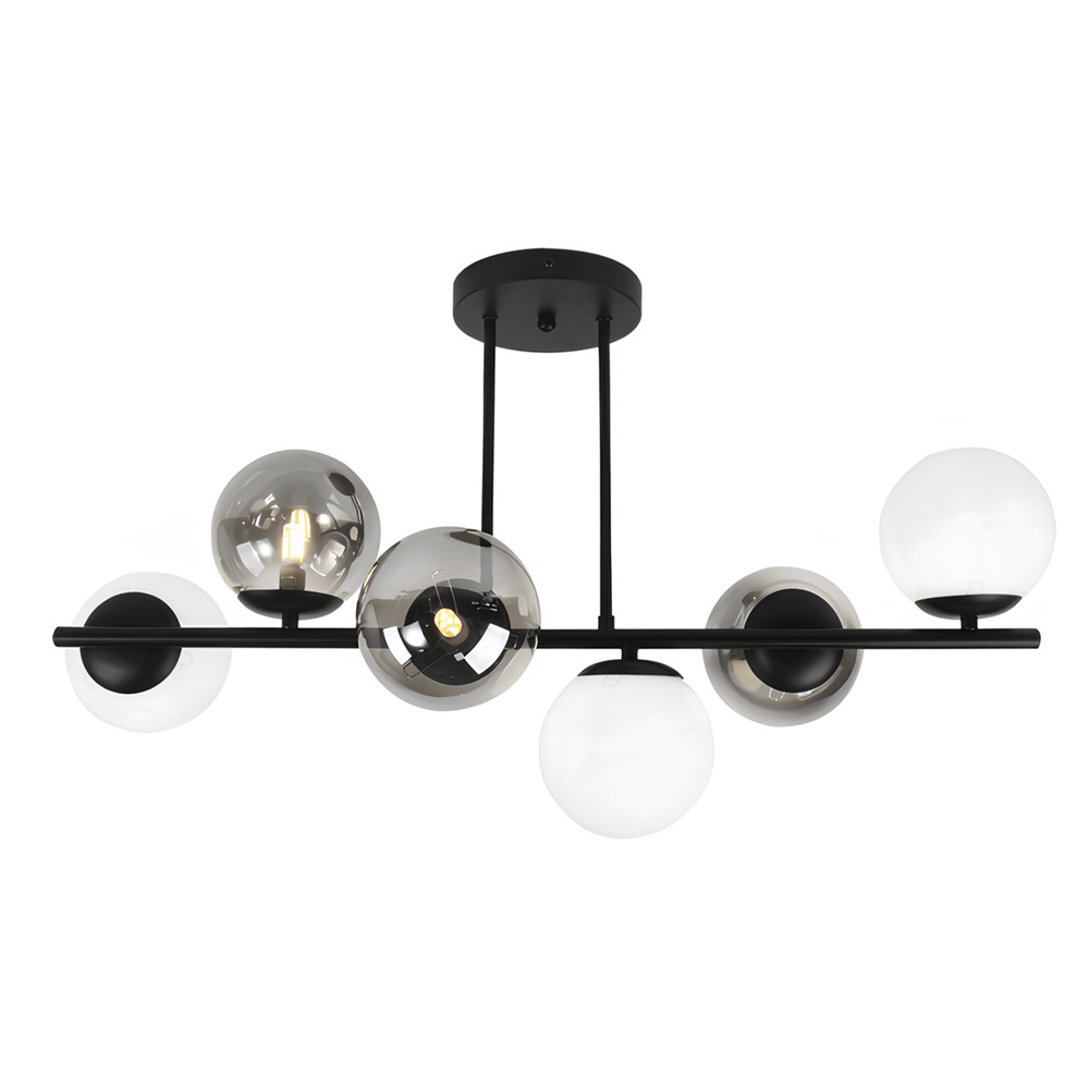 Люстра потолочная In Home Aurora Luna-6G9WHSM-BL 6х30Вт G9 33x77х45 см черный