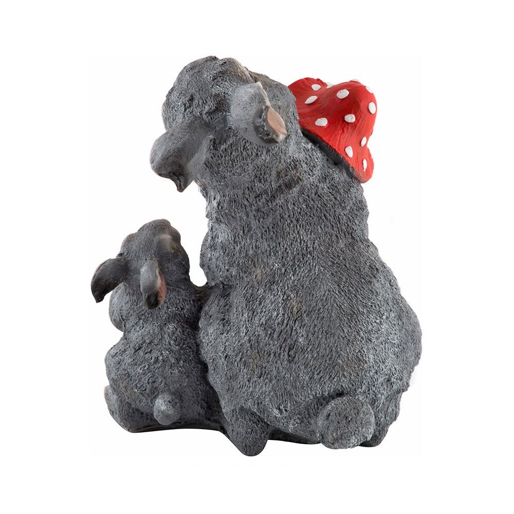 Фигура садовая Зайцы с грибами h27 см 169370