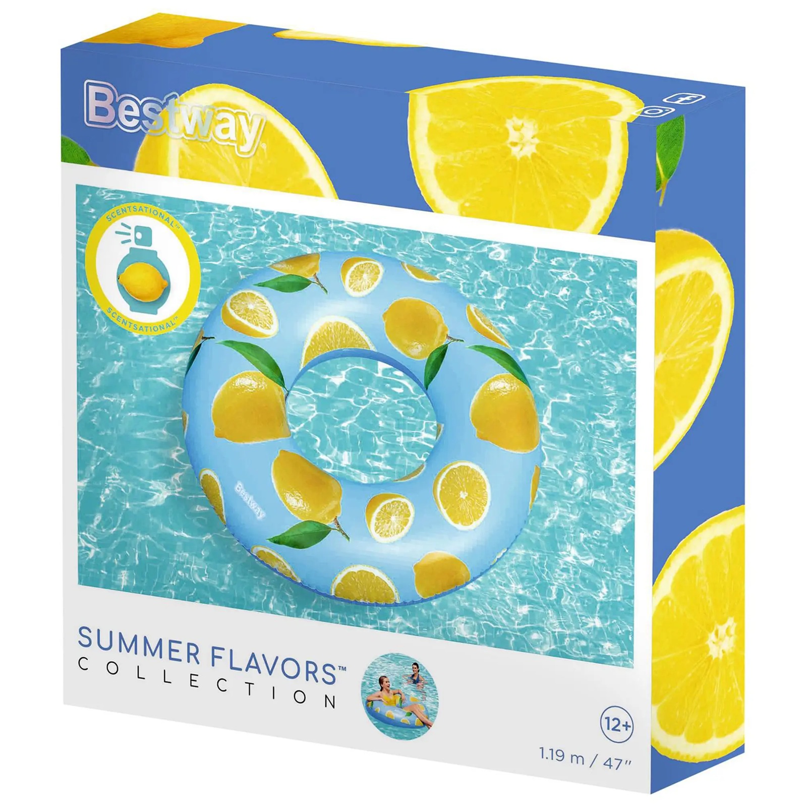 Круг для плавания 119 см от 12 лет Bestway Scentsational Lemon 36229