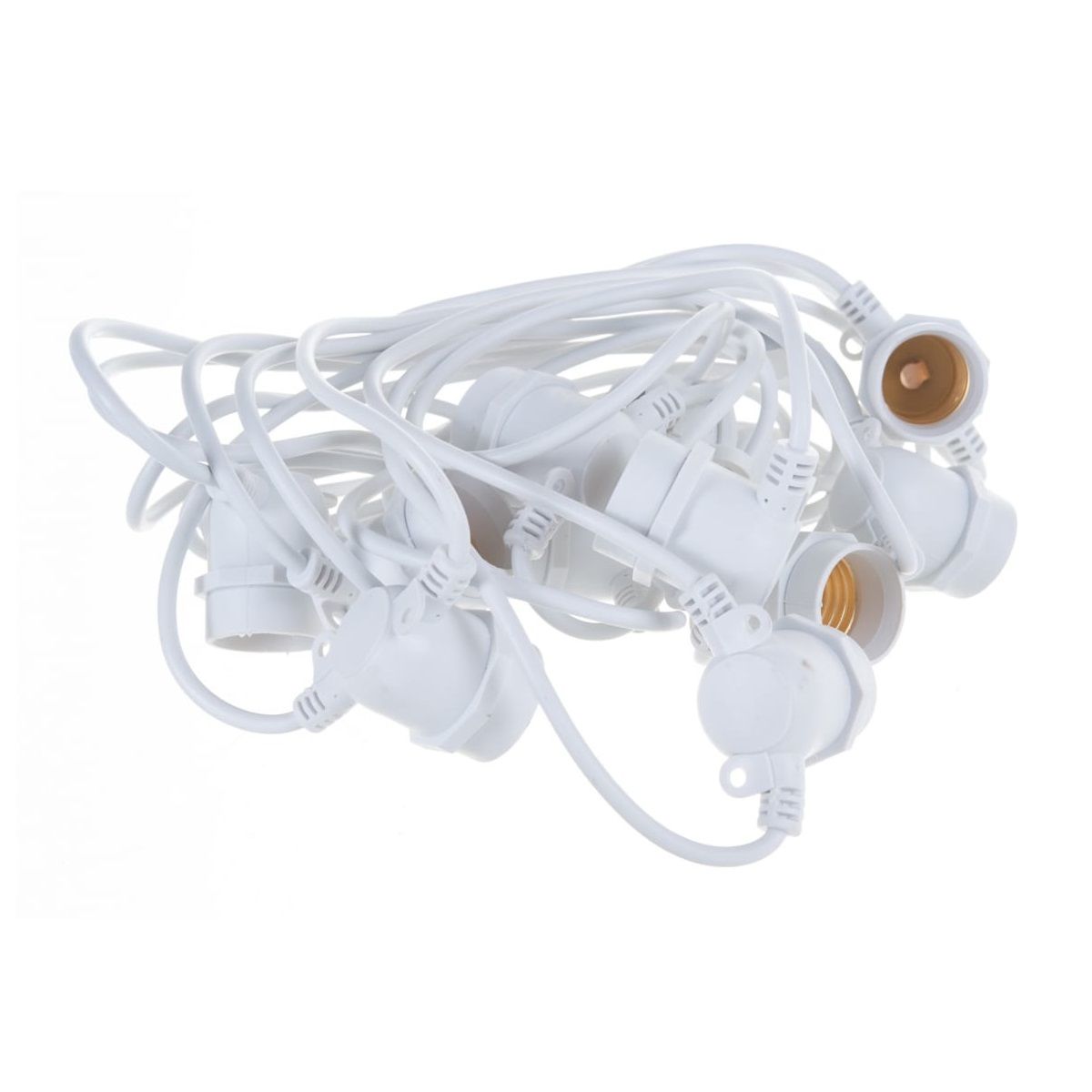 Гирлянда уличная Feron Белт Лайт белая 20 E27 шаг 50 см, 10м+3м IP65 CL50-13 29886