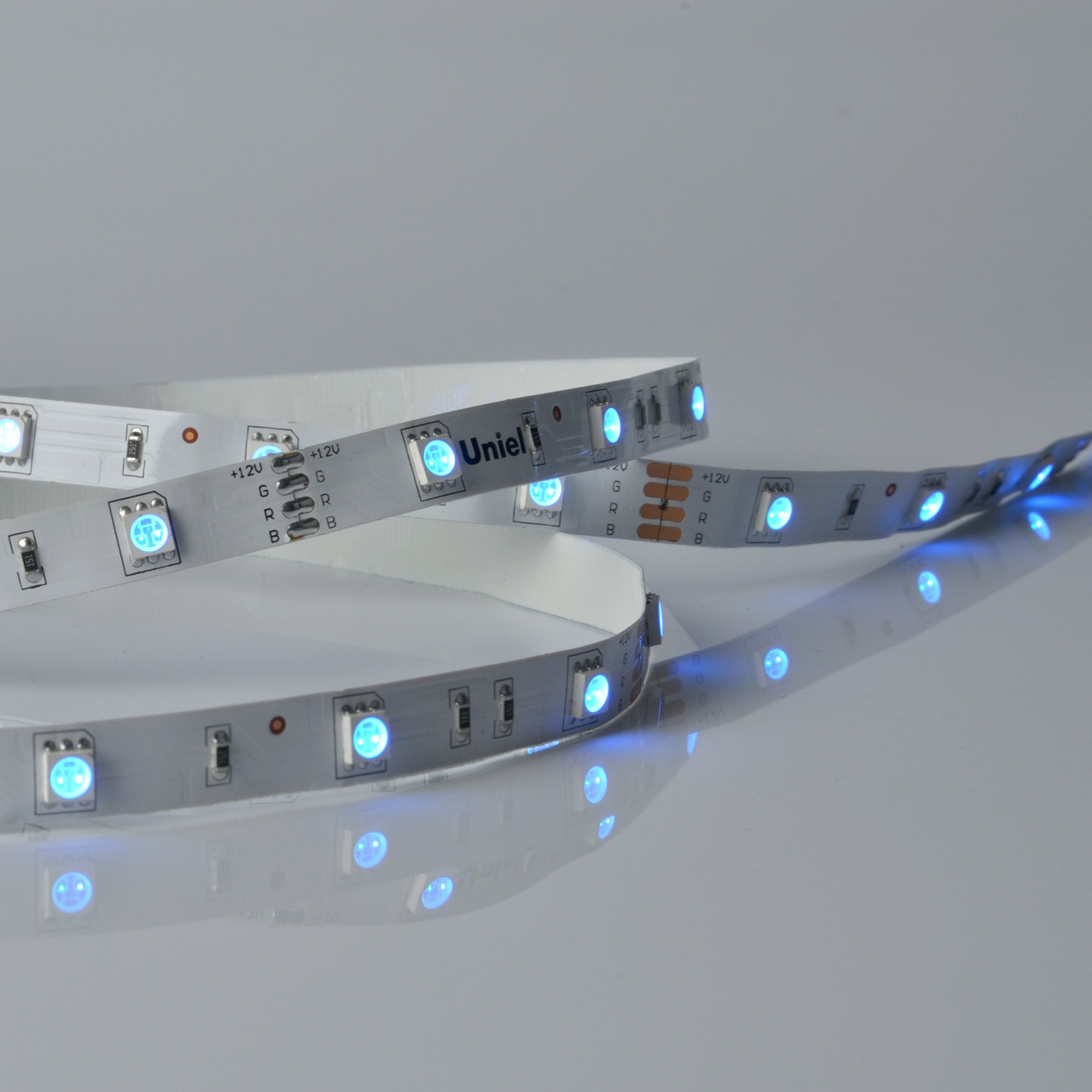 Лента светодиодная RGB 7,2W/m 30LED/m12V ULS-M22-5050-30LED/m-10mm-IP20-DC12V-7,2W/m-5M-RGB PROFI