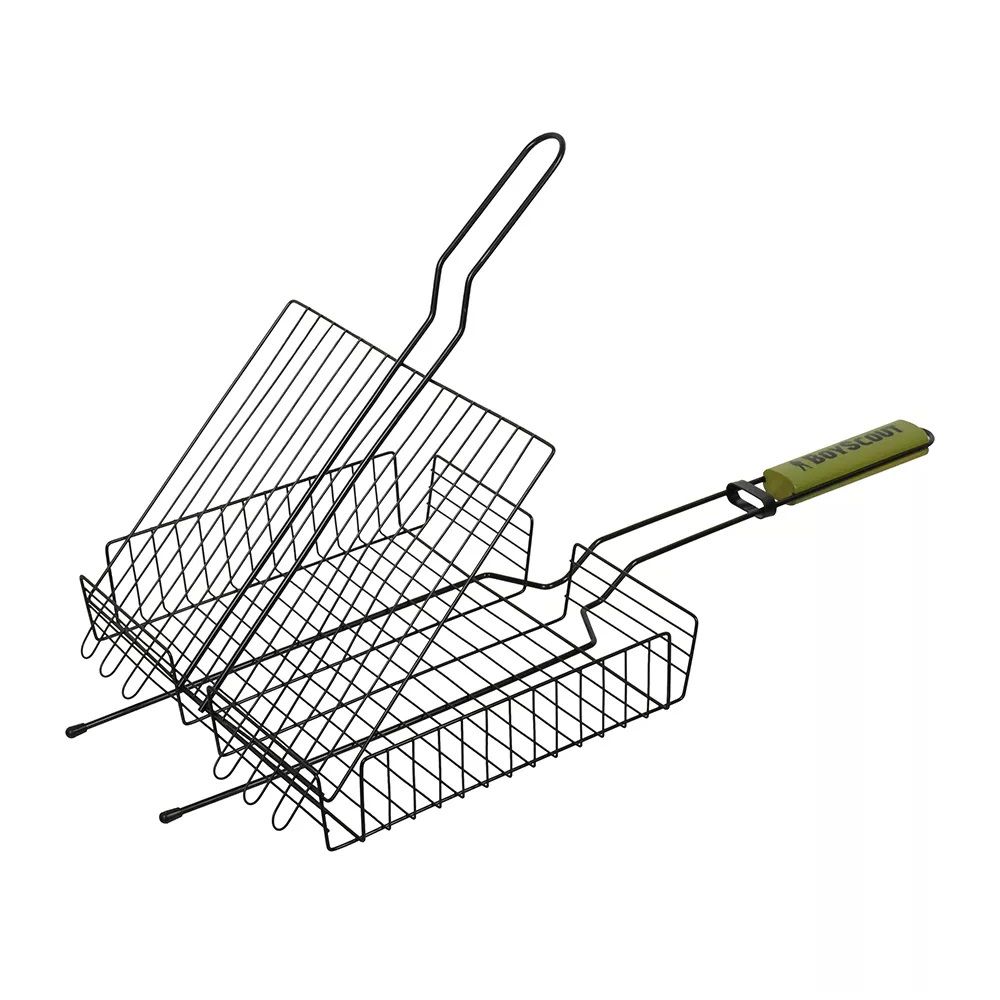 Решетка-гриль универсальная 57(+5)х30х25х5,5 cм (антипригарное покрытие, веер) Boyscout