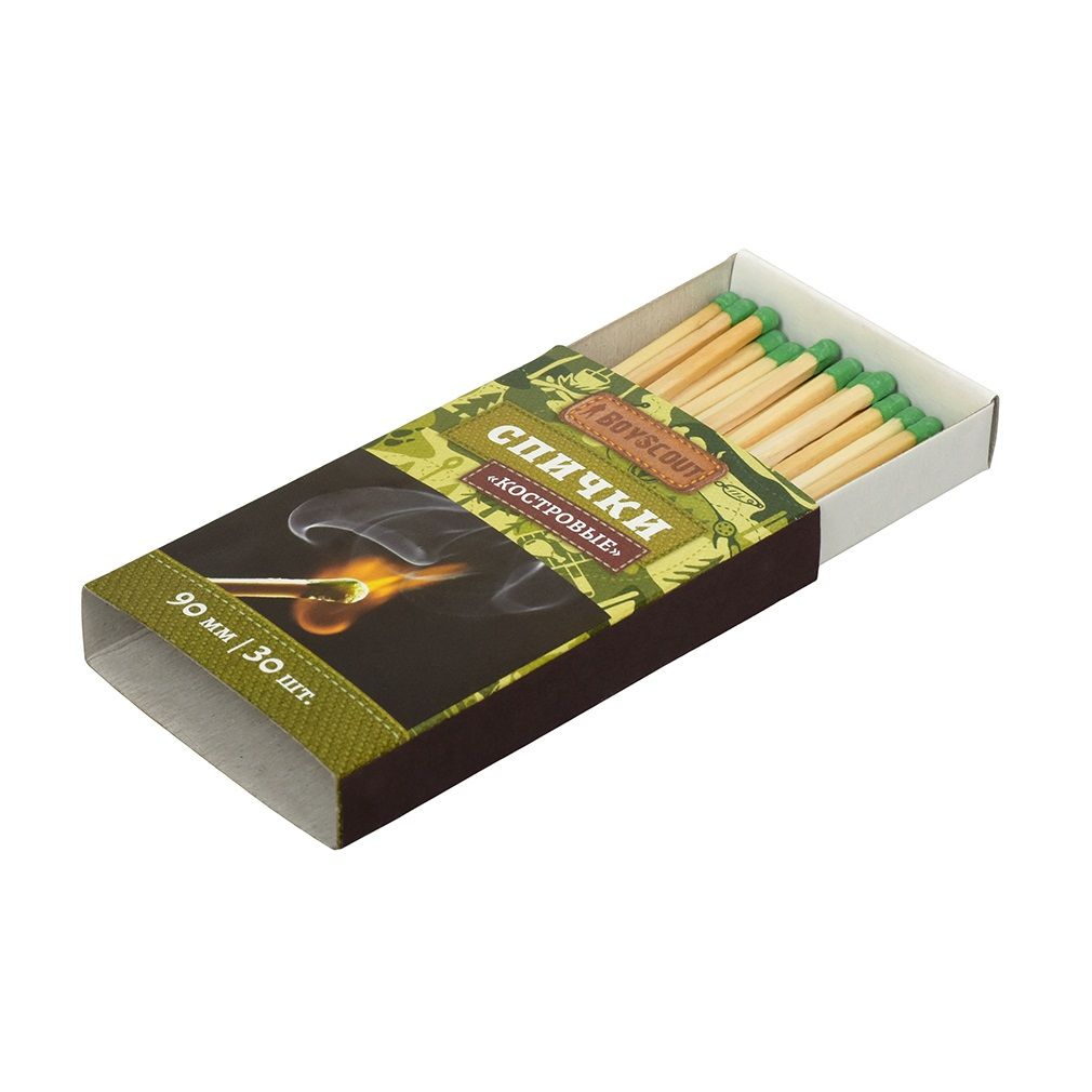 Спички Костровые 90 мм 30 шт Boyscout