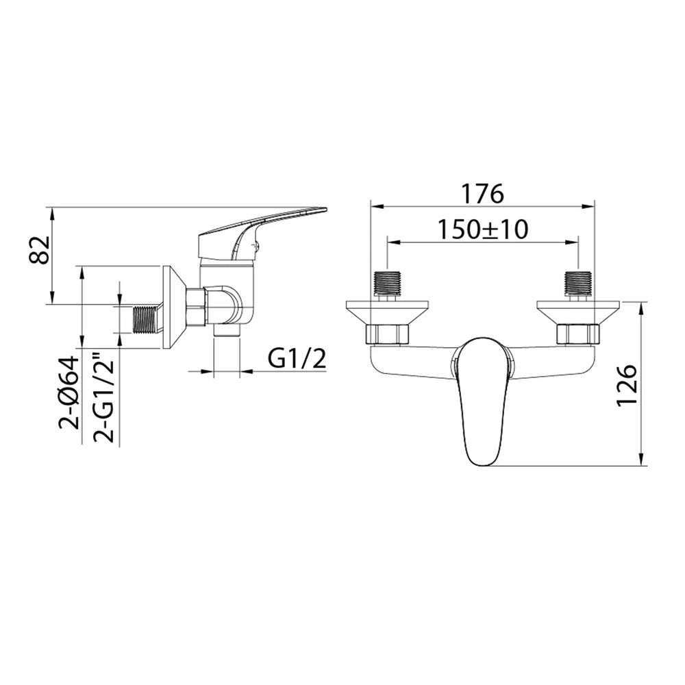 Смеситель для душа Milardo Simp SIMSB00M03