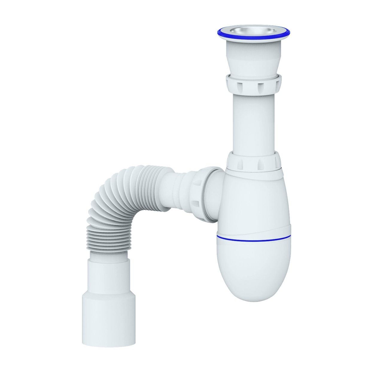 Сифон для раковины 1 1/2"х40/50 с гофротрубой Unicorn В220