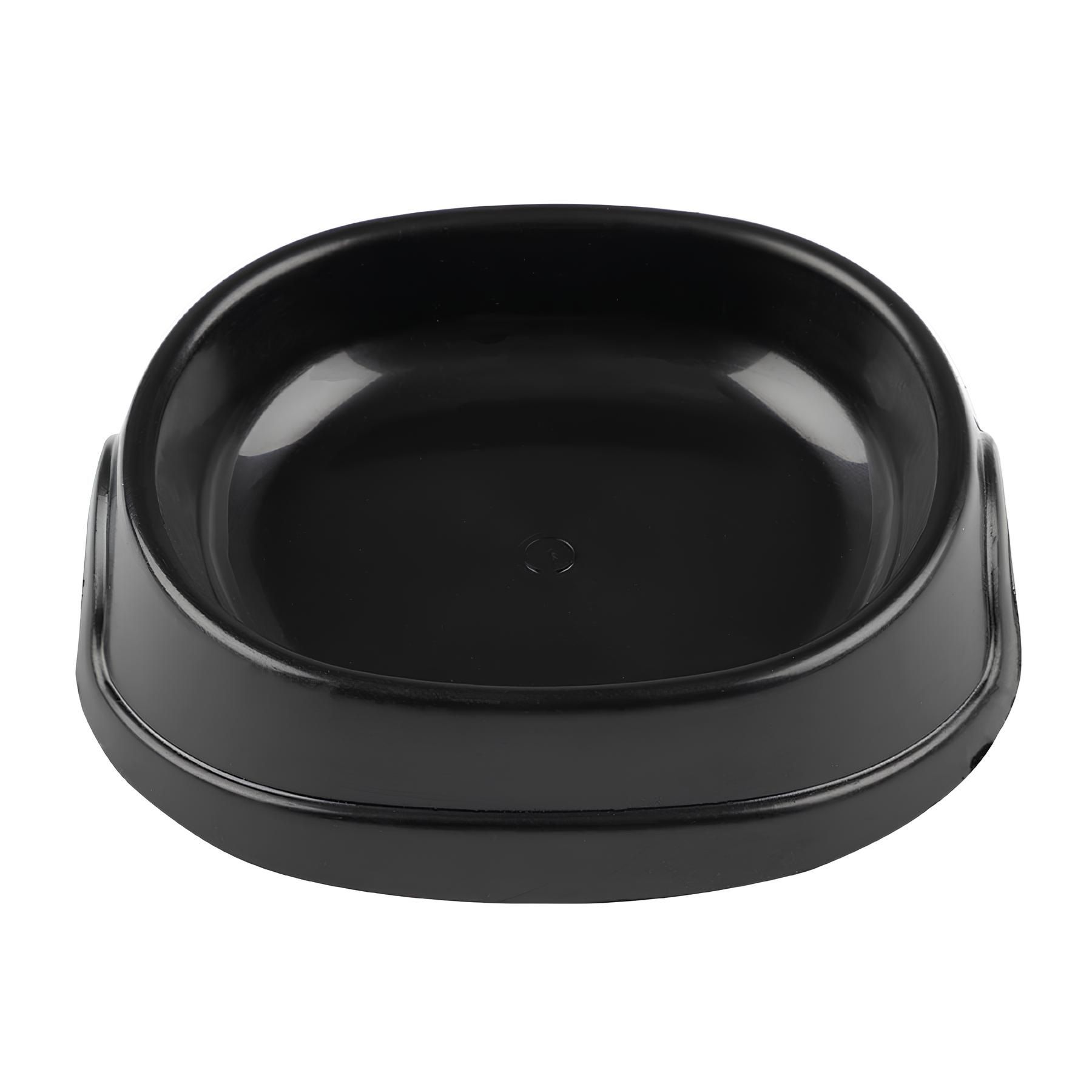 Миска пластиковая для животных 13,5х12,5х3 см 200 мл черная