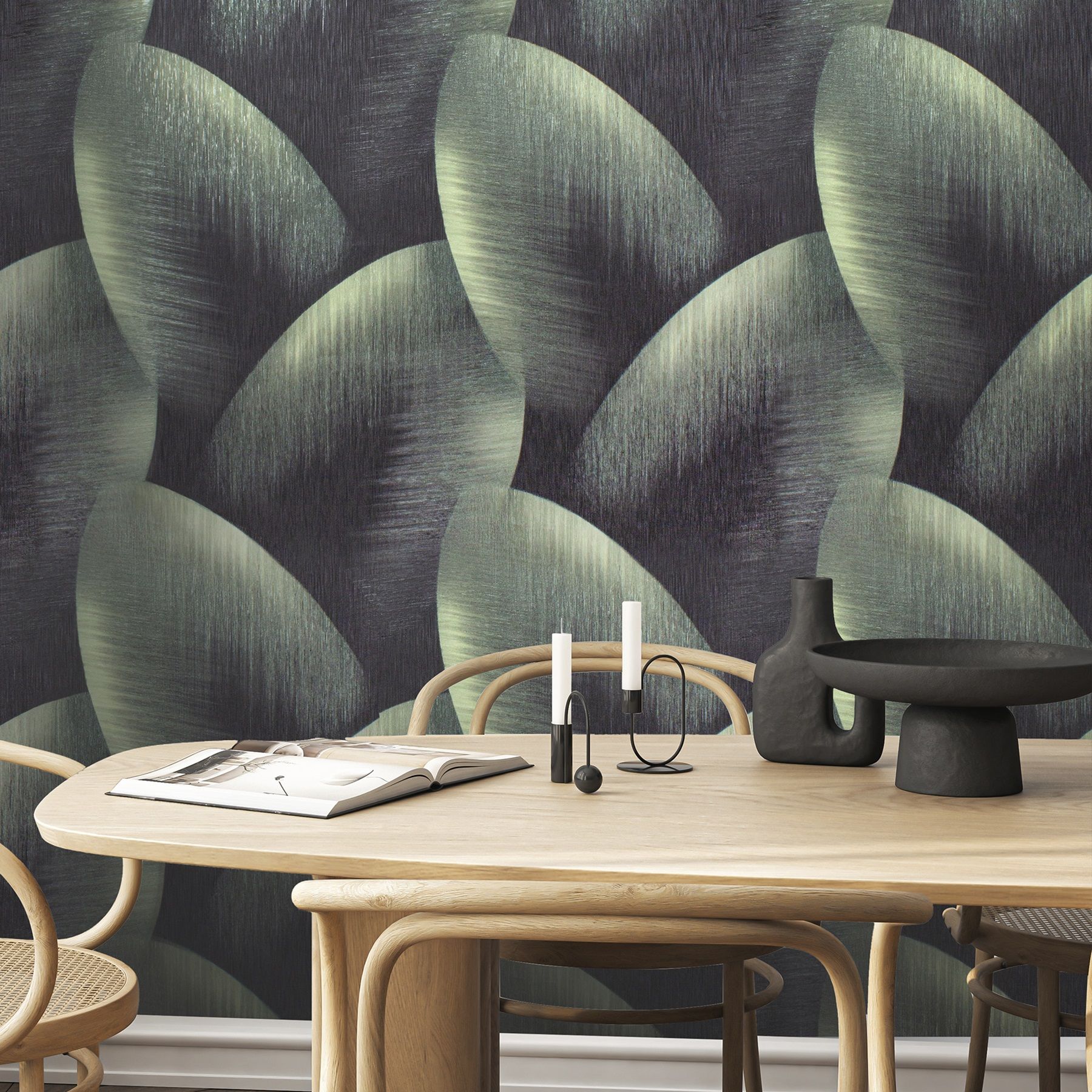 Обои 287643 Victoria Stenova 1,06х10 м Sydney зеленый