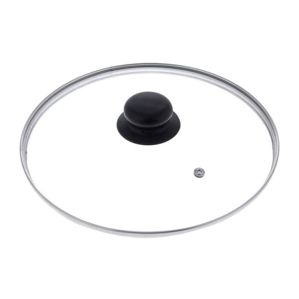 Крышка Tima стеклянная с ручкой и металлическим ободом низкая 32 см К4732