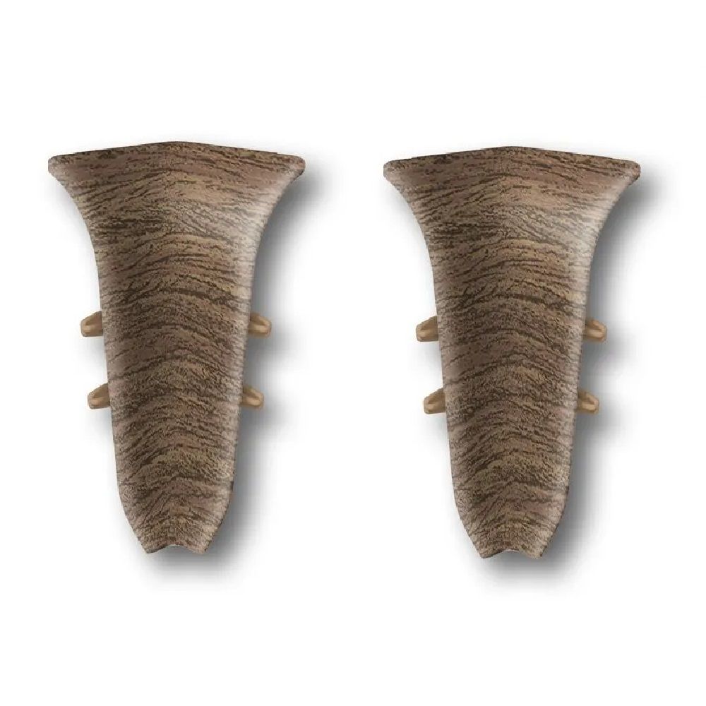 Угол внутренний для плинтуса Идеал Классик 55 мм 291 Орех 2 шт