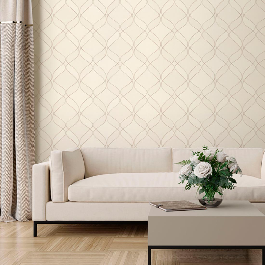 Обои 9139-01 Monte Solaro 1,06х10,05 м Mayfair волна бежевый