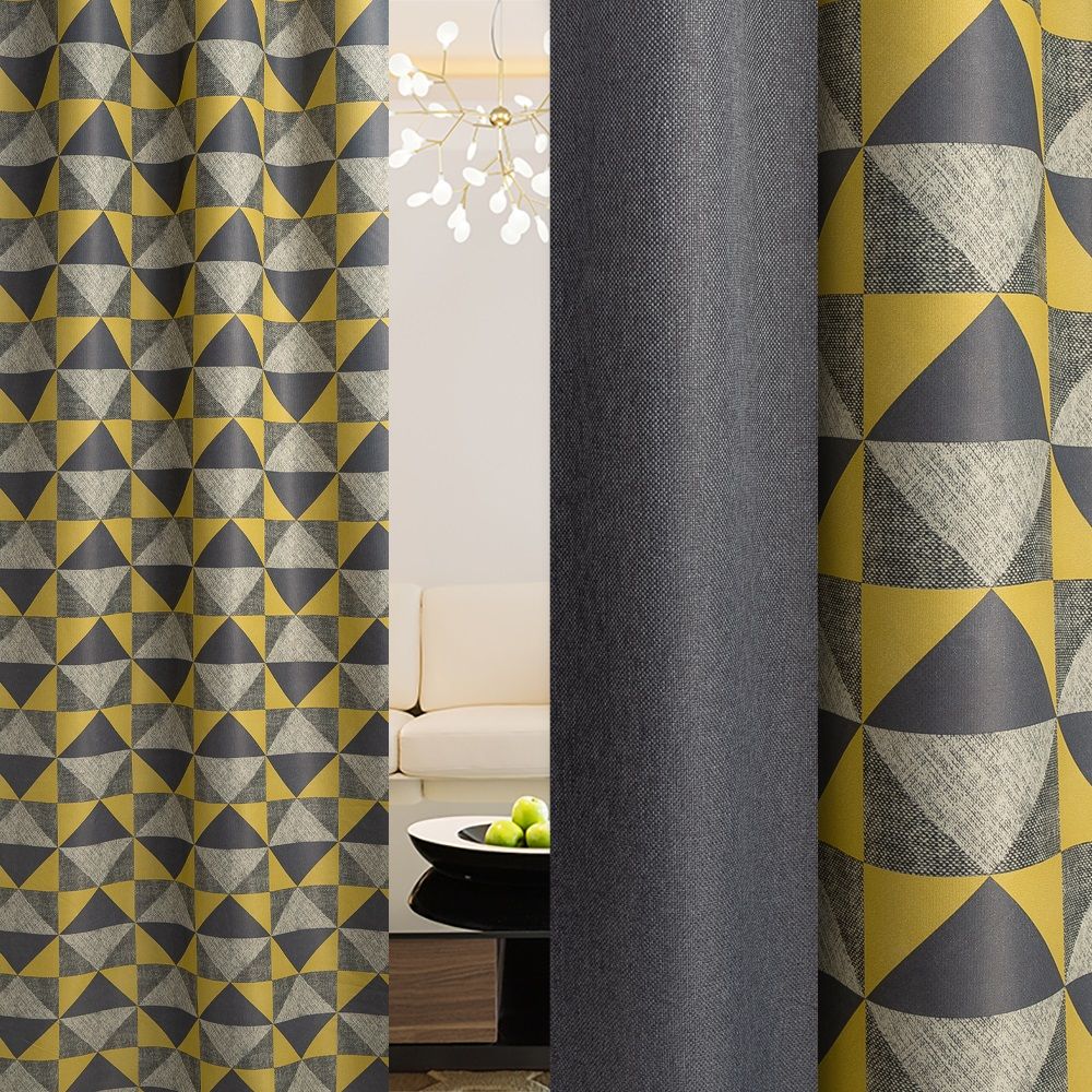 Ткань для штор Портьера блэкаут RS 98318-03/280 BL Pech L желтый