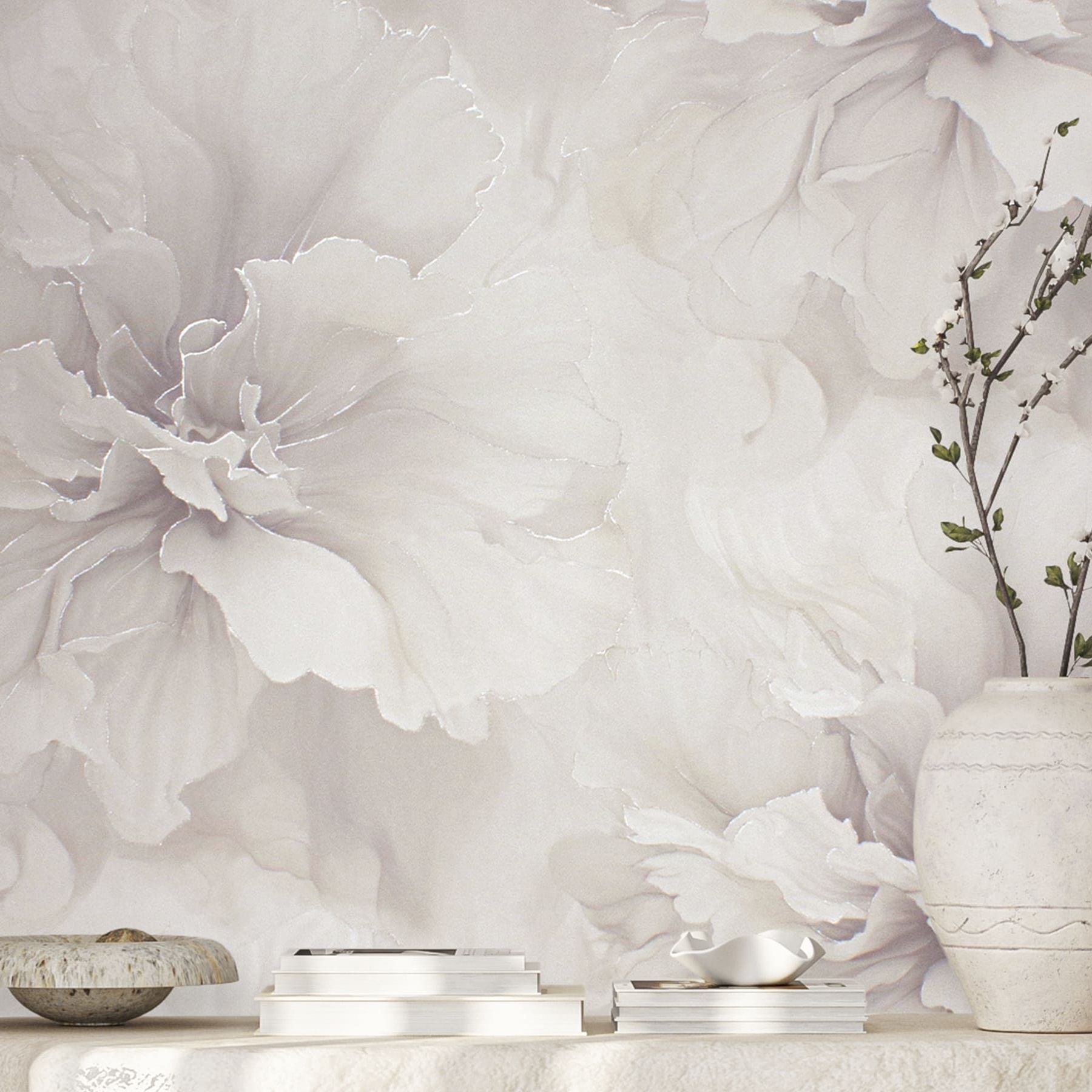 Обои Victoria Stenova Primadonna 287712 серые цветы крупные 1,06х10 м