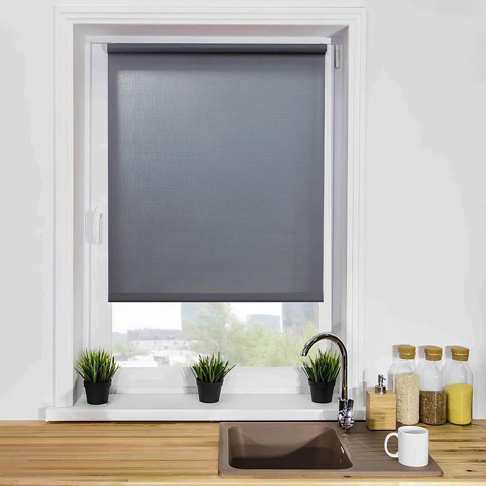 Штора рулонная Лайт шантунг Lm 30-11 67х160 см серая