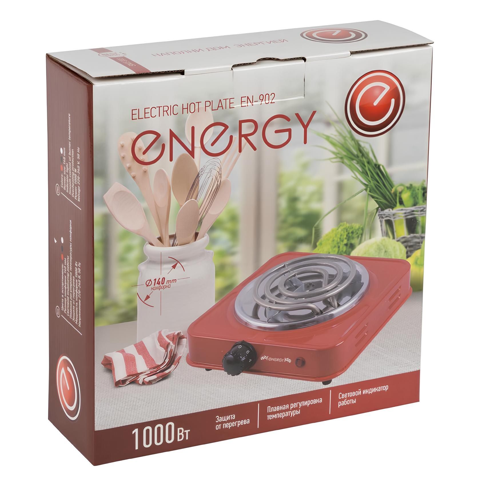 Плитка электрическая Energy EN-902 1 конфорка 1кВт белый