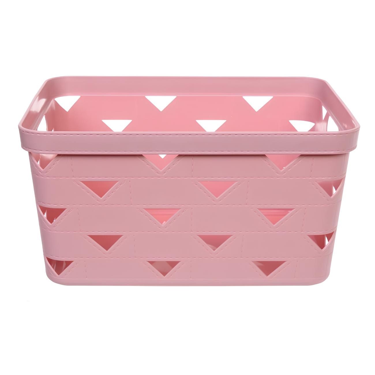 Корзина для хранения Лерберг 34х24,6х17,8 см пудровая роза