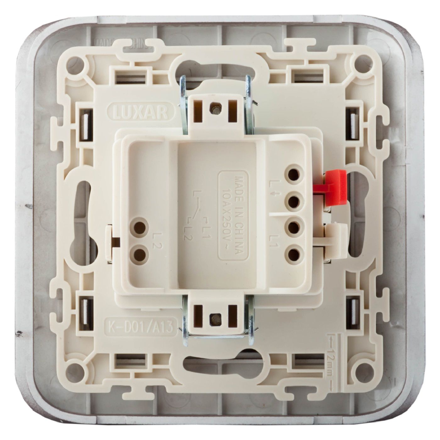 Переключатель LUXAR Deco с/у 1-клавишный на 2 направления венге с рифленой рамкой 250В 10А (10.003.02)